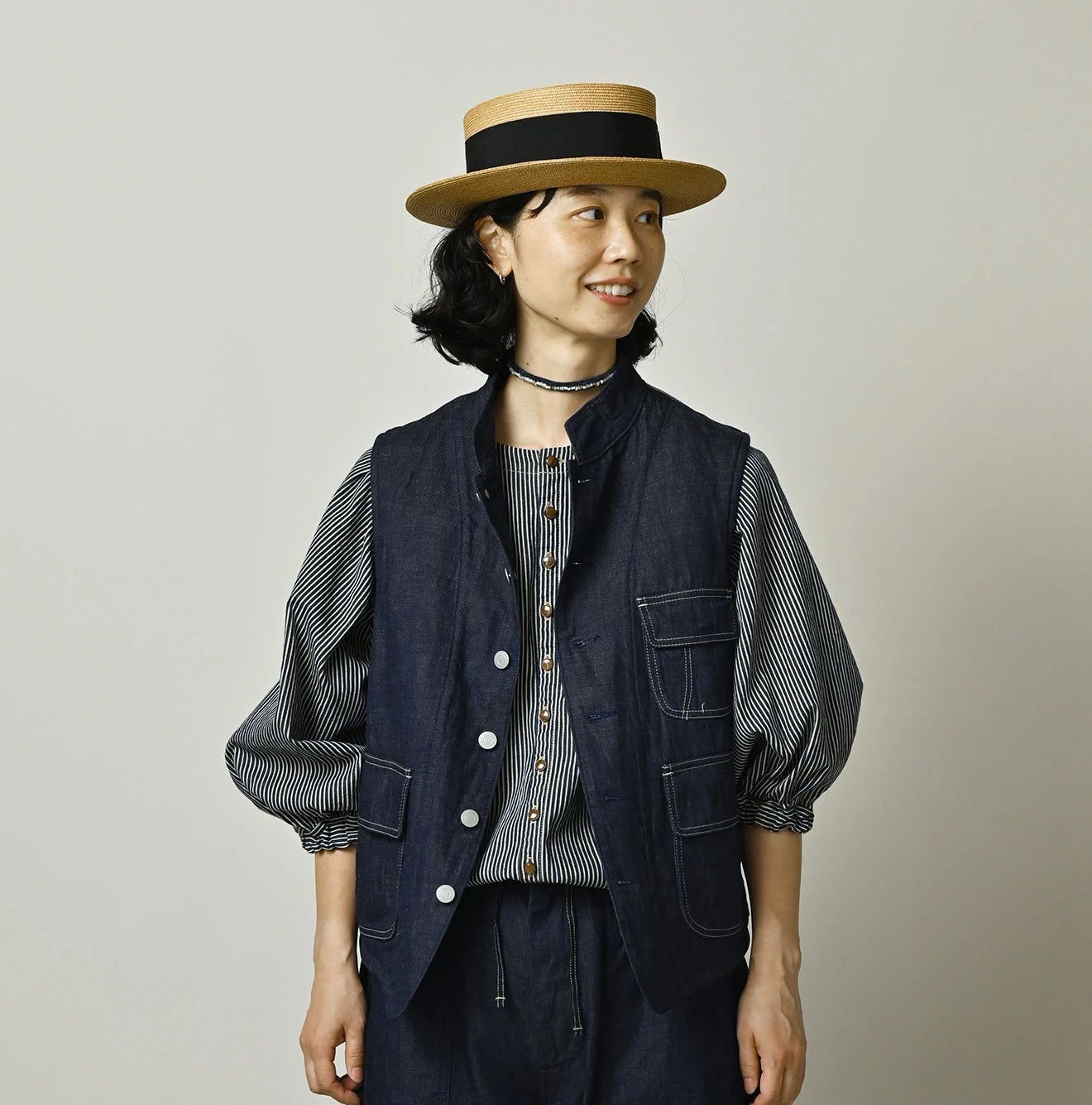 Komugi Denim x Rug Urake 908 Yama Vest Nou