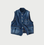 Komugi Denim x Rug Urake 908 Yama Vest Distressed