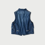 Komugi Denim x Rug Urake 908 Yama Vest Distressed