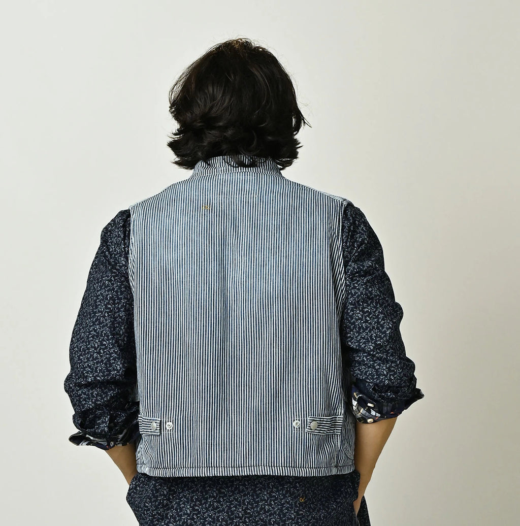 Komugi Denim x Rug Urake 908 Yama Vest Distressed
