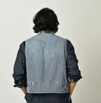 Komugi Denim x Rug Urake 908 Yama Vest Distressed