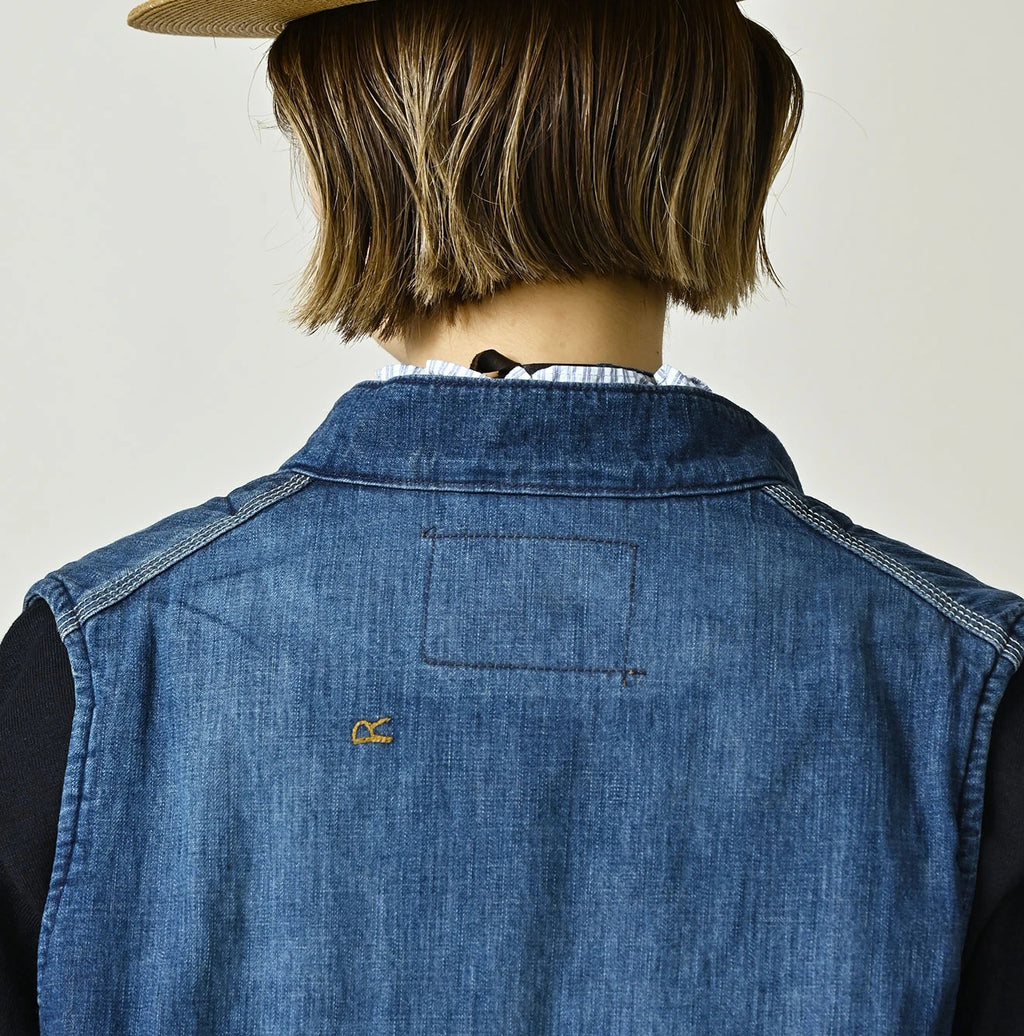 Komugi Denim x Rug Urake 908 Yama Vest Distressed