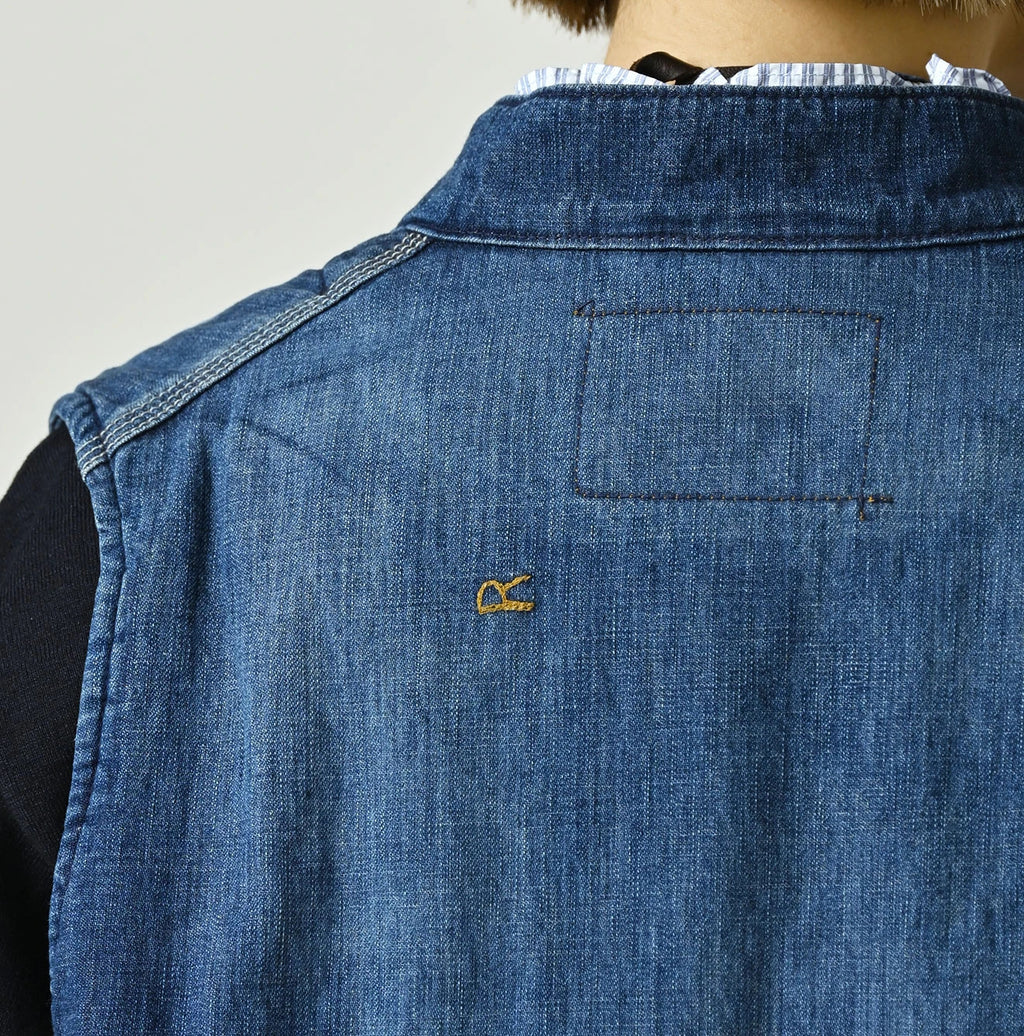Komugi Denim x Rug Urake 908 Yama Vest Distressed