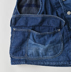 Komugi Denim x Rug Urake 908 Yama Vest Distressed
