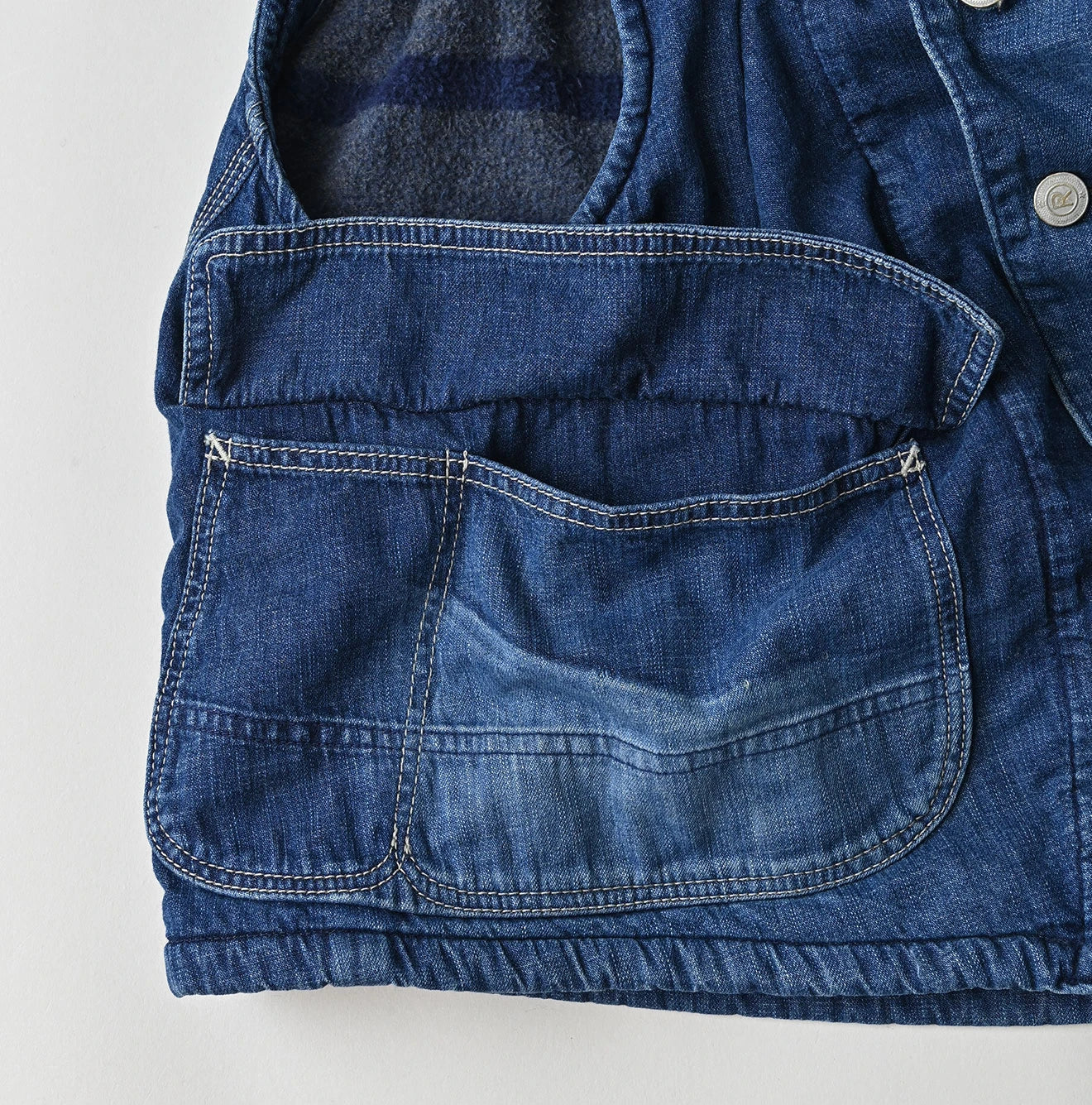 Komugi Denim x Rug Urake 908 Yama Vest Distressed