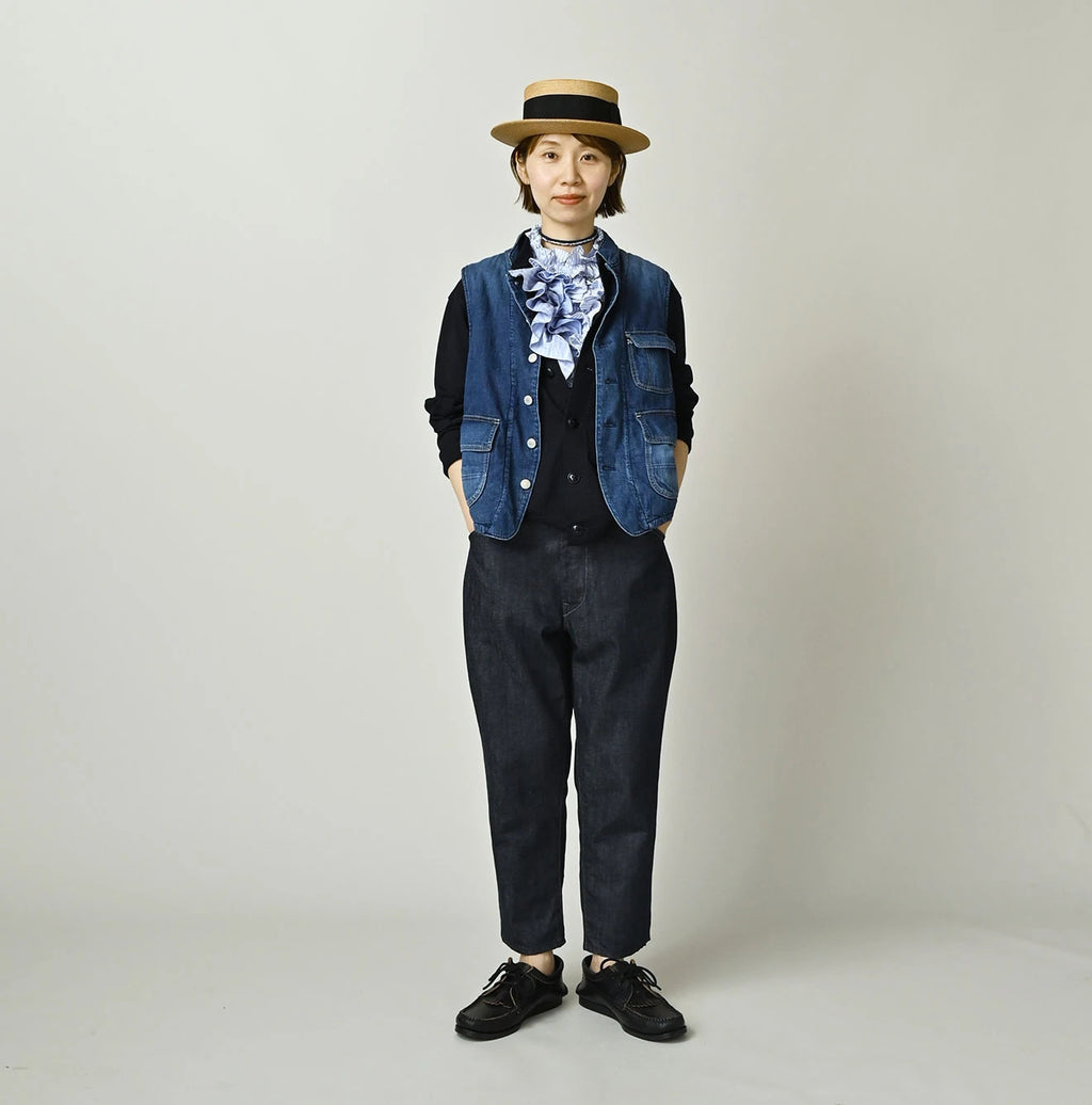 Komugi Denim x Rug Urake 908 Yama Vest Distressed