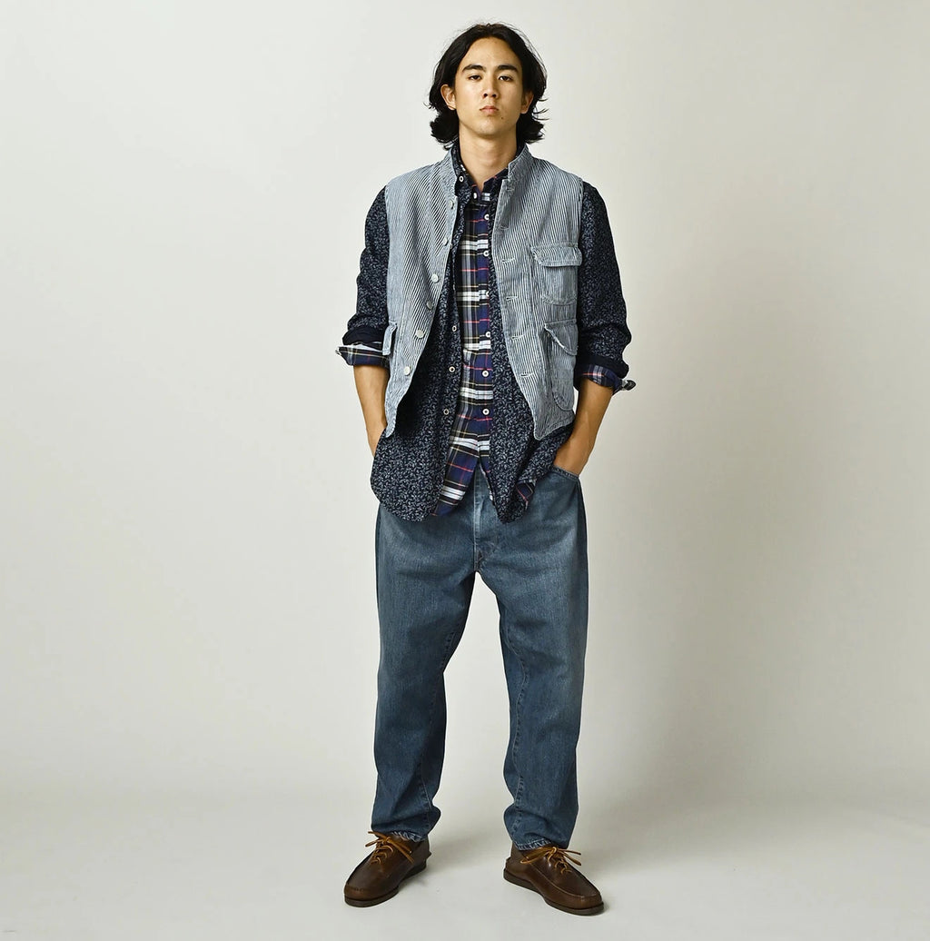 Komugi Denim x Rug Urake 908 Yama Vest Distressed