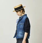 Komugi Denim x Rug Urake 908 Yama Vest Distressed