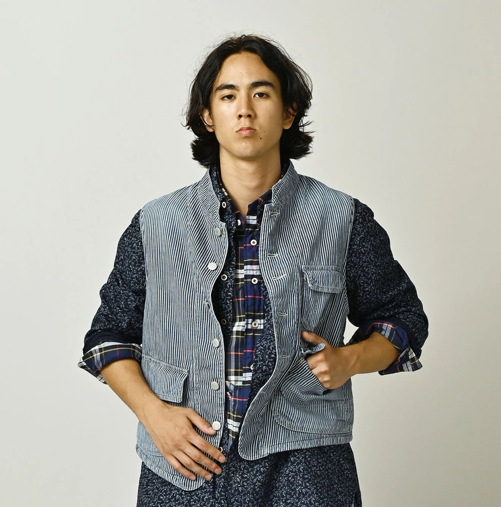 Komugi Denim x Rug Urake 908 Yama Vest Distressed