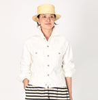 Rye Mugi Denim 908 Hikohime Jacket White Female Model