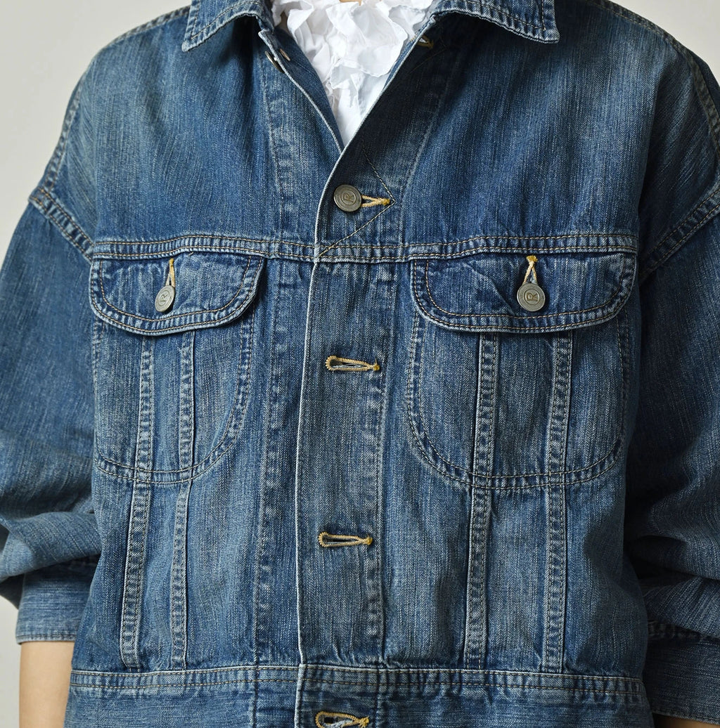 Komugi Denim Annie Bolero G Jacket Distressed