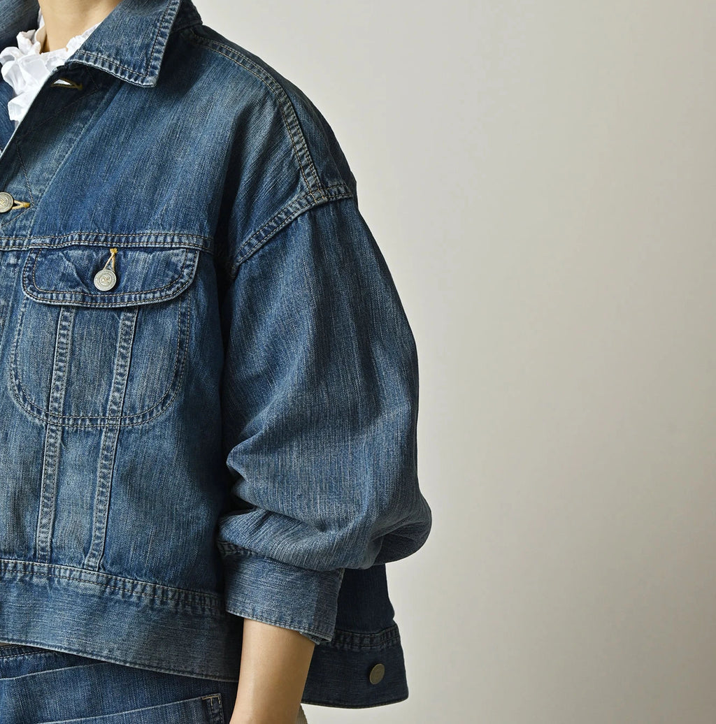 Komugi Denim Annie Bolero G Jacket Distressed