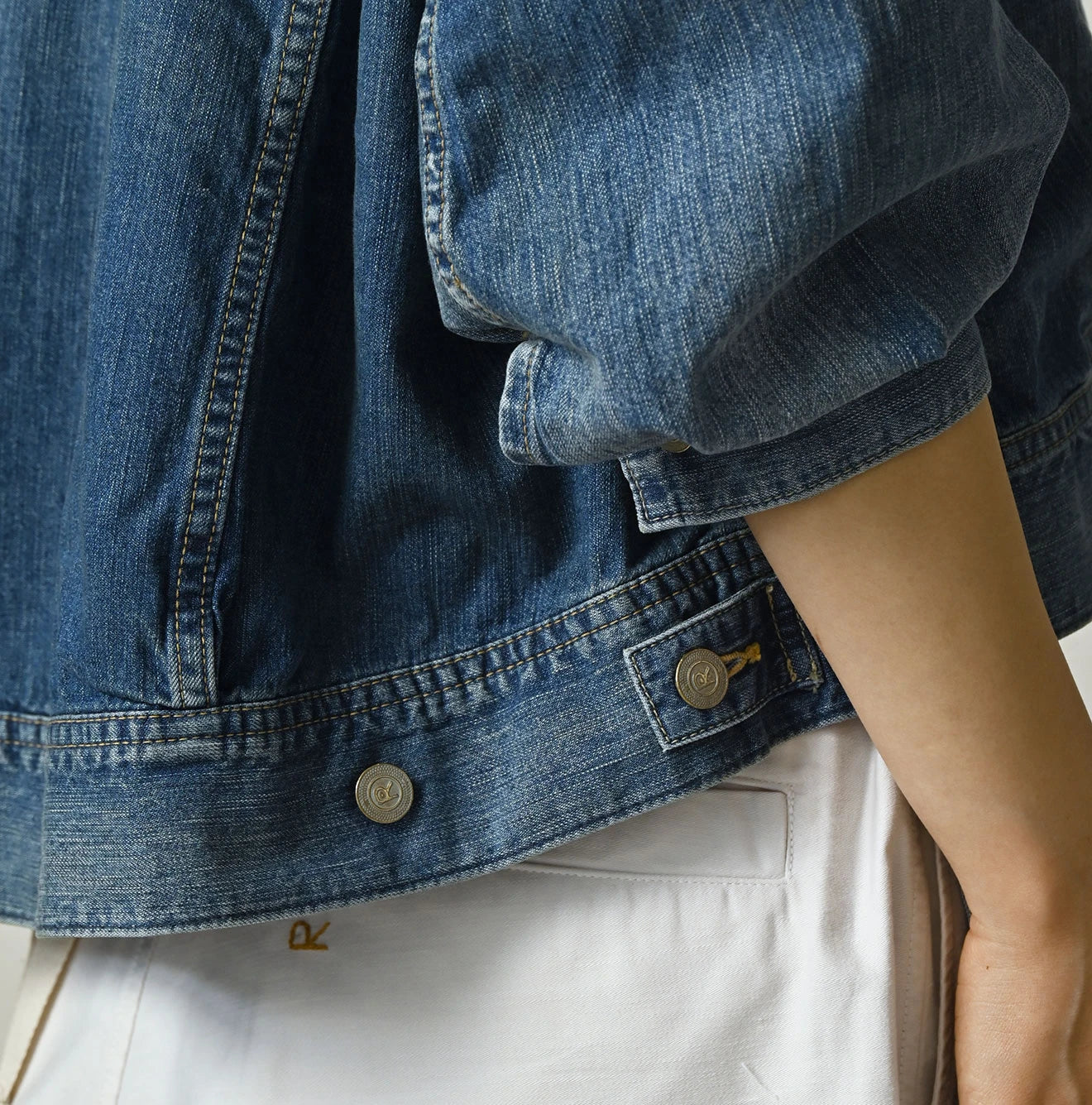 Komugi Denim Annie Bolero G Jacket Distressed