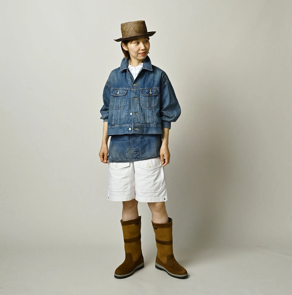 Komugi Denim Annie Bolero G Jacket Distressed