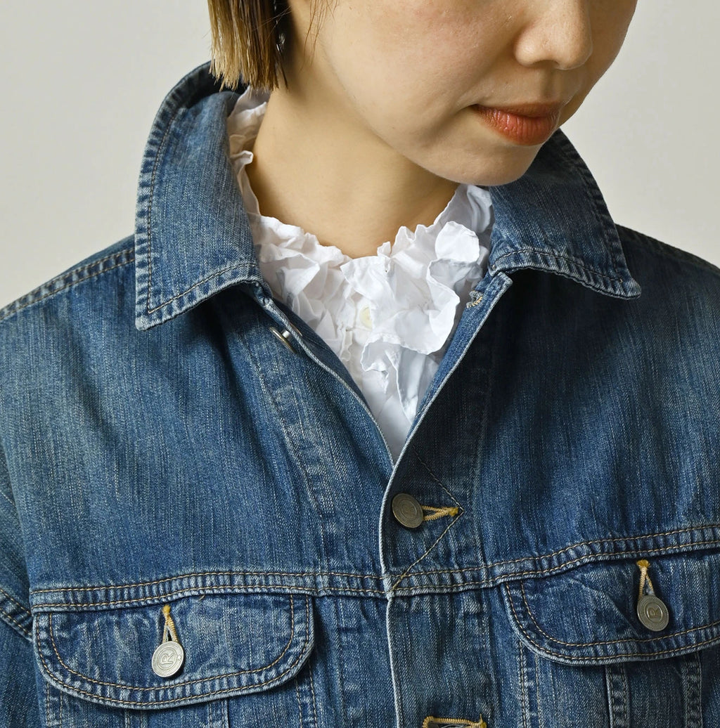 Komugi Denim Annie Bolero G Jacket Distressed