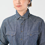 Ruri Dungaree Denim 908 Eastern Shirt Nou Detail
