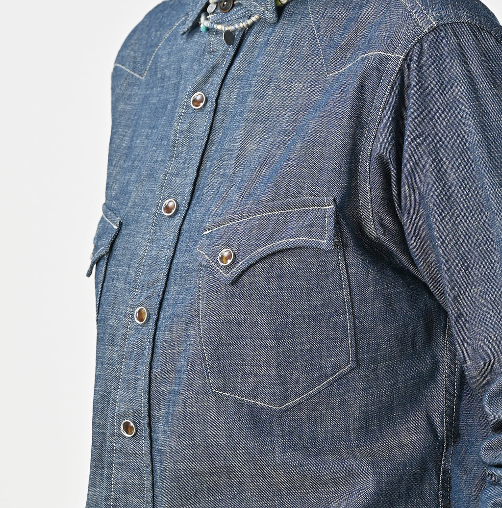 Ruri Dungaree Denim 908 Eastern Shirt Nou Detail