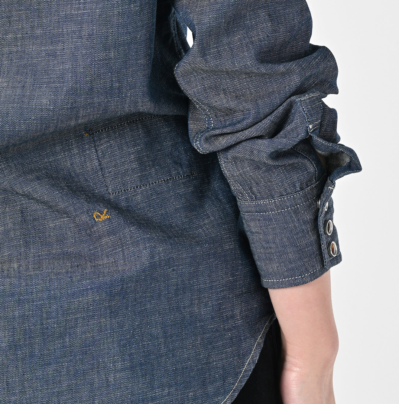 Ruri Dungaree Denim 908 Eastern Shirt Nou Detail