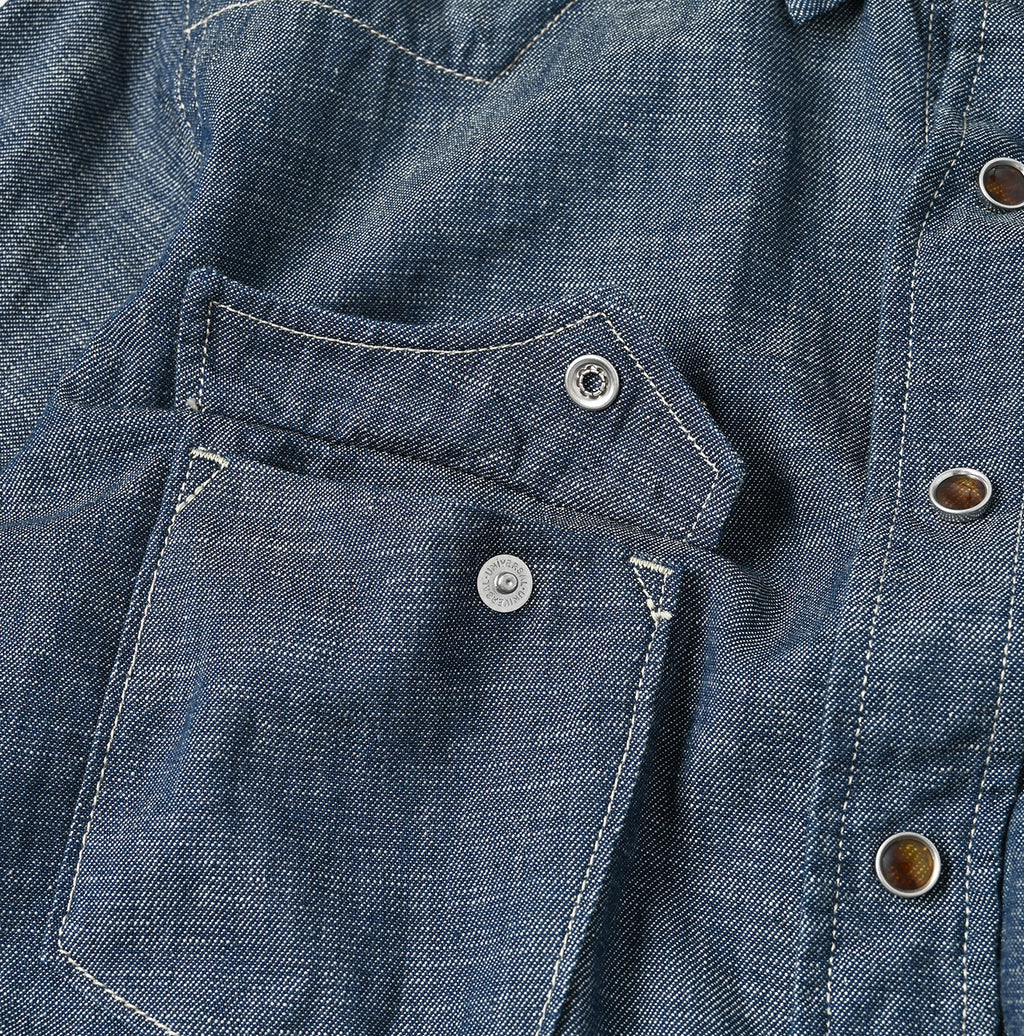 Ruri Dungaree Denim 908 Eastern Shirt Nou Detail