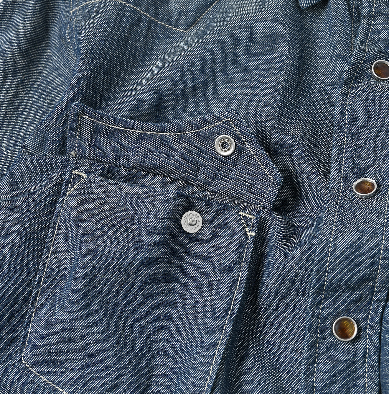 Ruri Dungaree Denim 908 Eastern Shirt Nou Detail