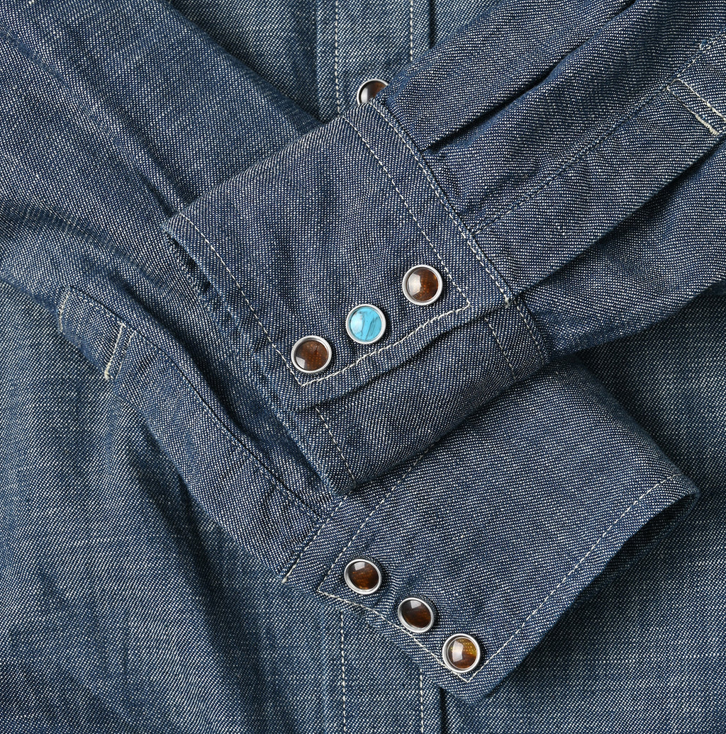 Ruri Dungaree Denim 908 Eastern Shirt Nou Detail