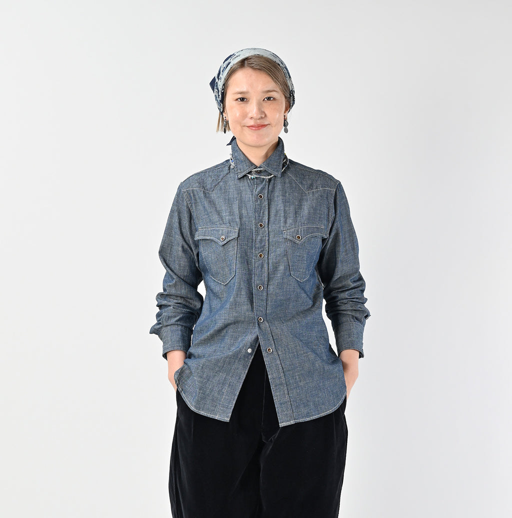 Ruri Dungaree Denim 908 Eastern Shirt Nou Female Model