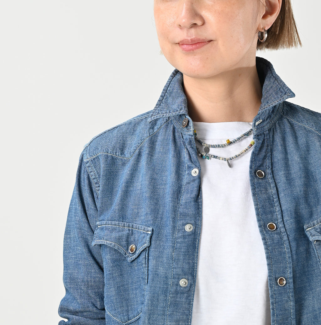 Ruri Dungaree Denim 908 Eastern Shirt Distressed Detail