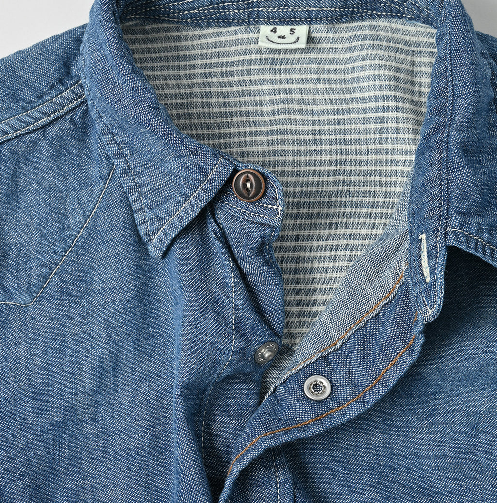 Ruri Dungaree Denim 908 Eastern Shirt Distressed Detail