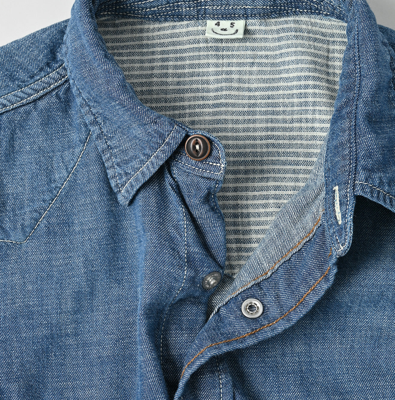 Ruri Dungaree Denim 908 Eastern Shirt Distressed Detail