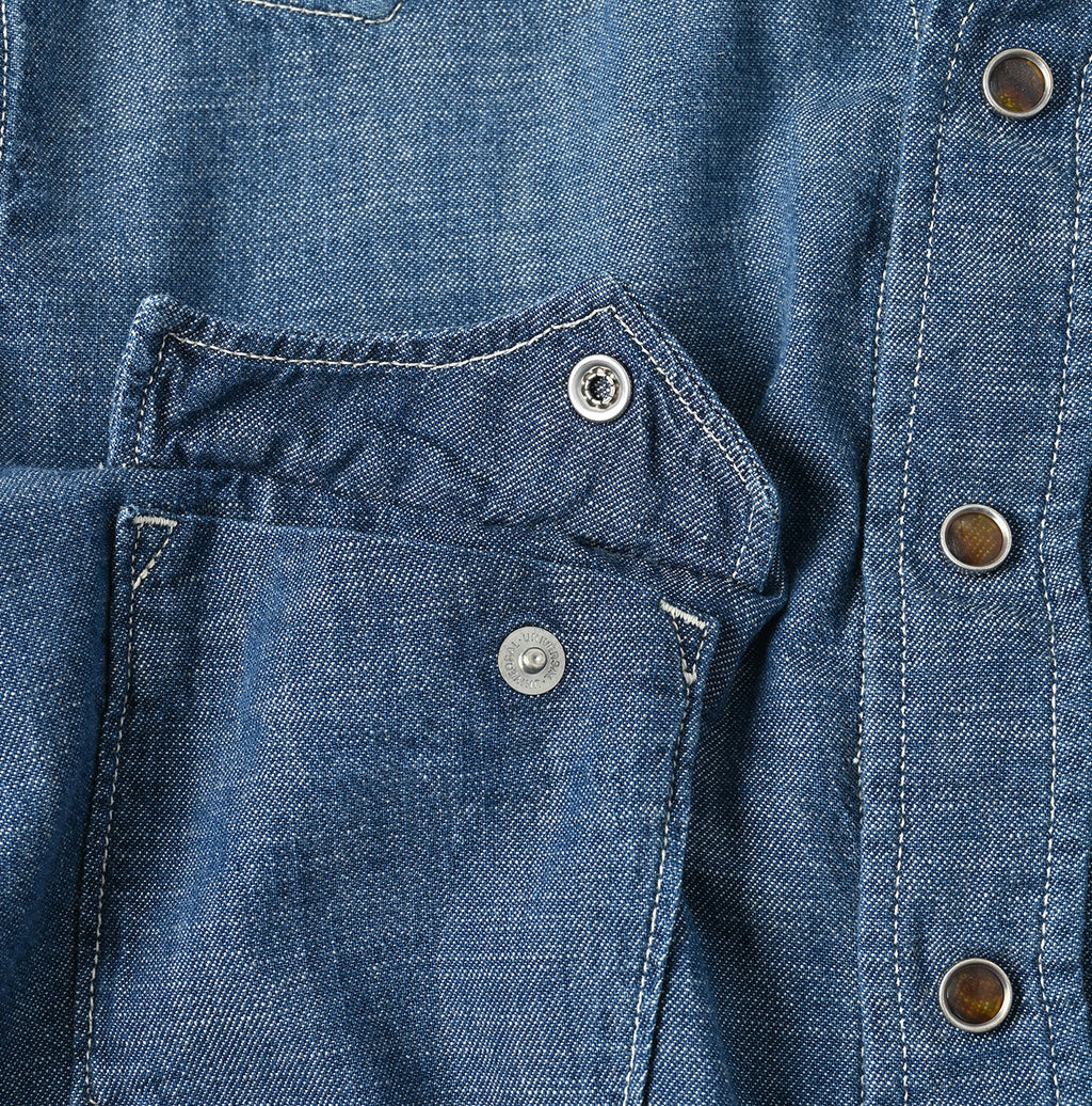 Ruri Dungaree Denim 908 Eastern Shirt Distressed Detail