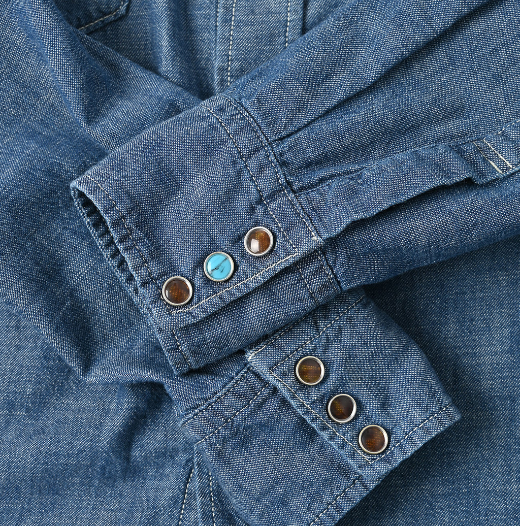Ruri Dungaree Denim 908 Eastern Shirt Distressed Detail