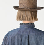 Ruri Dungaree Denim Bowtie Coupé Shirt Nou Detail