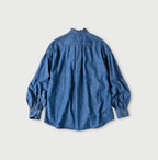 Ruri Dungaree Denim Bowtie Coupé Shirt Distressed Back