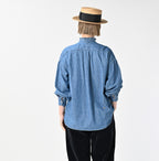 Ruri Dungaree Denim Bowtie Coupé Shirt Distressed Female Model