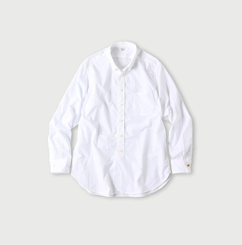 Broadcloth 908 Loafer Button Down Shirt White