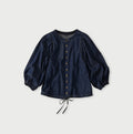 Komugi Denim Puff Blouse Nou