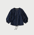 Komugi Denim Puff Blouse Nou