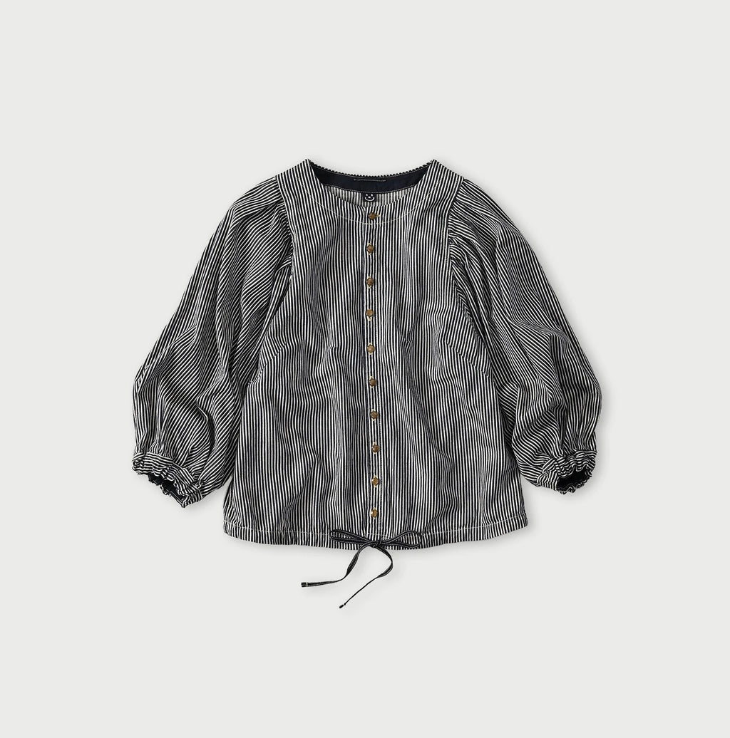 Komugi Denim Puff Blouse Nou