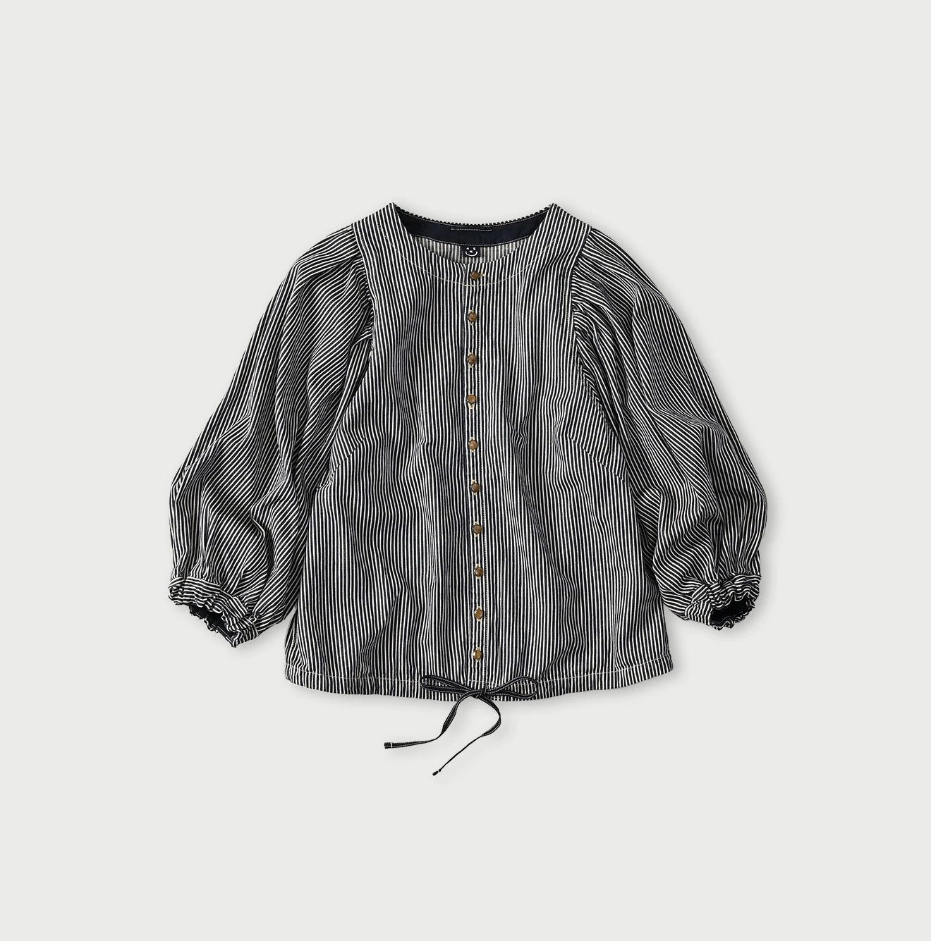 Komugi Denim Puff Blouse Nou