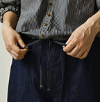 Komugi Denim Puff Blouse Nou
