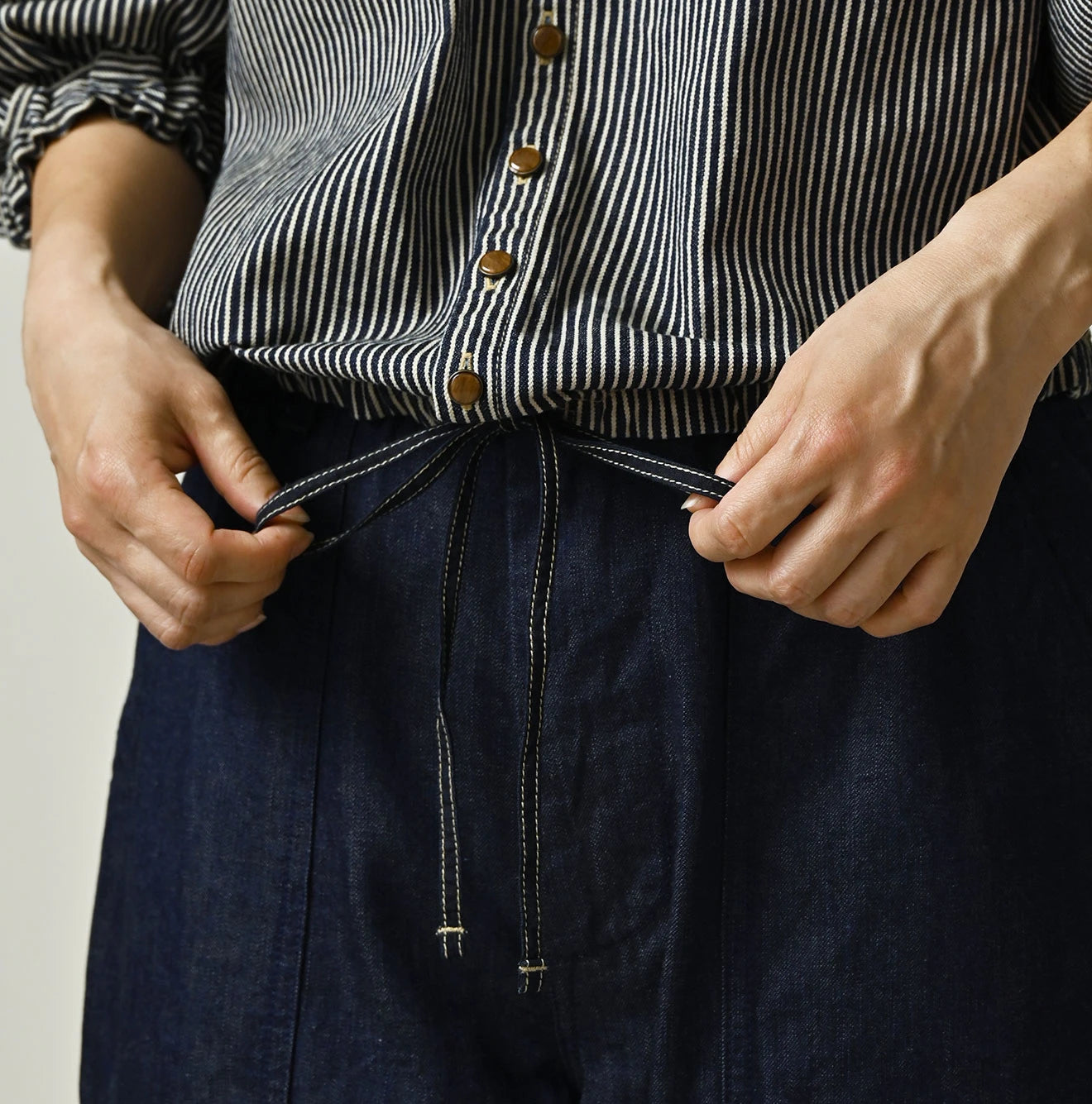 Komugi Denim Puff Blouse Nou