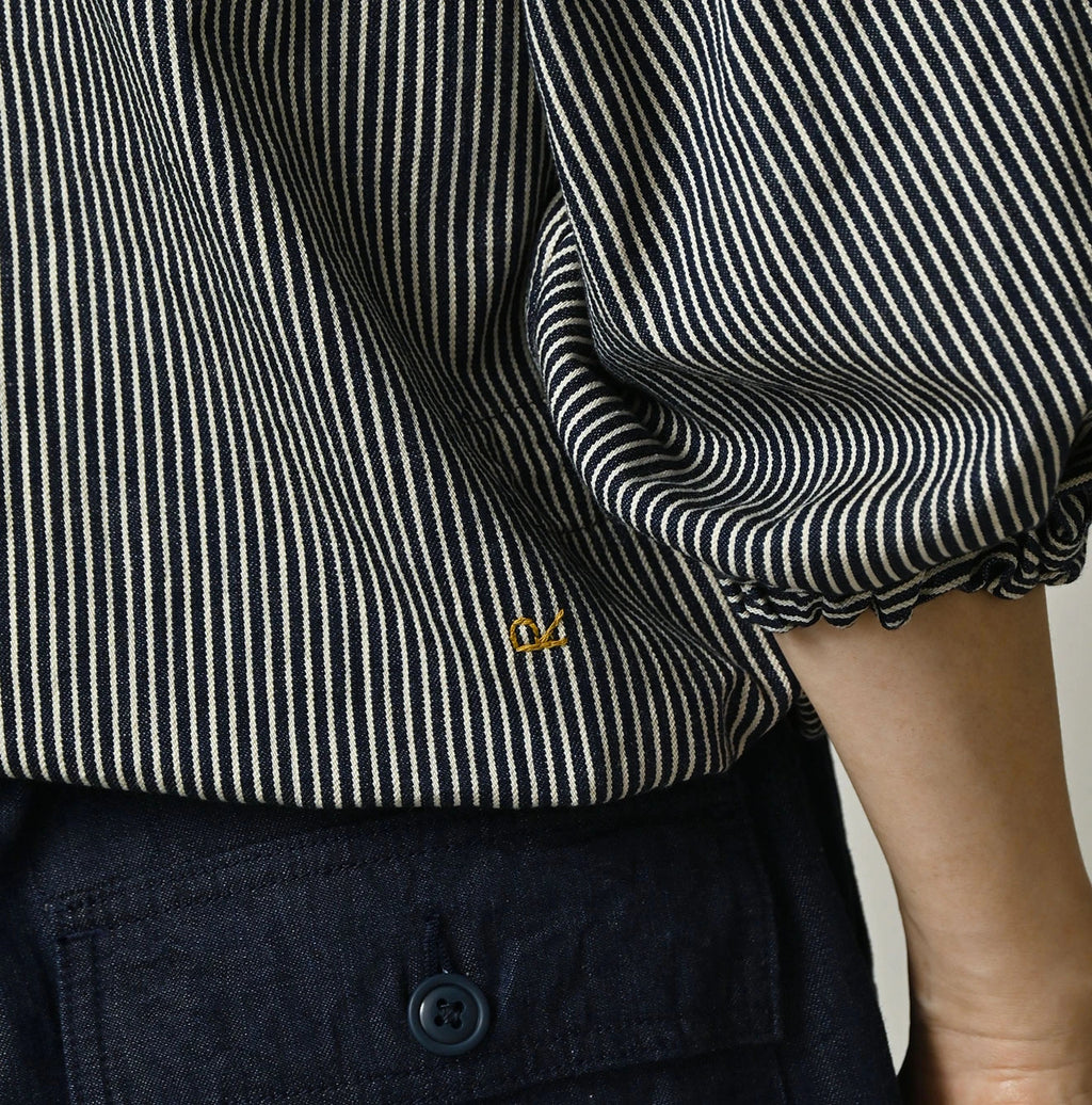 Komugi Denim Puff Blouse Nou
