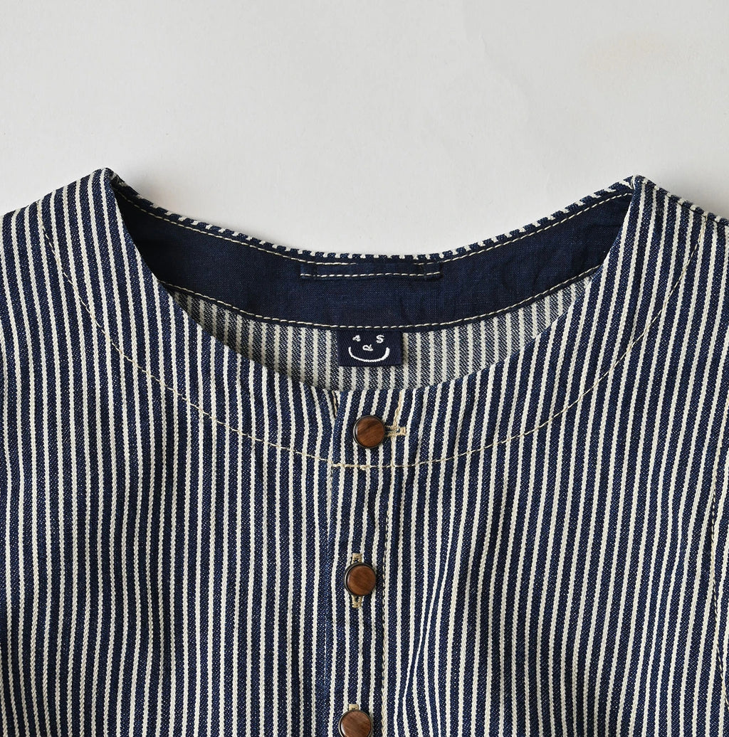 Komugi Denim Puff Blouse Nou