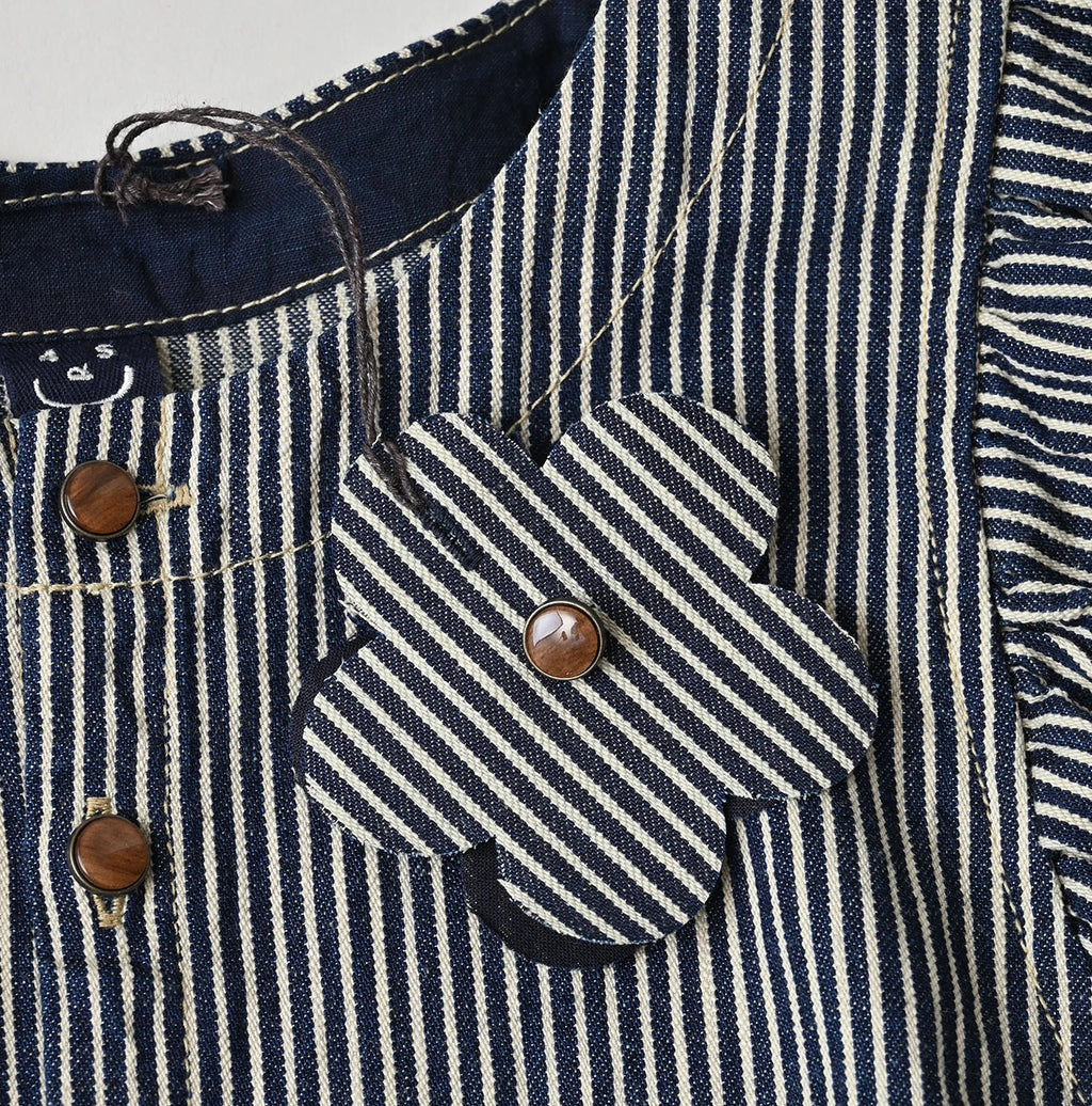 Komugi Denim Puff Blouse Nou