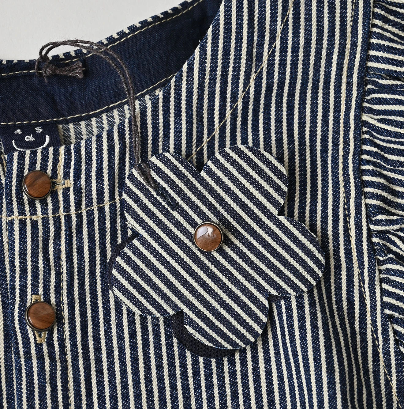 Komugi Denim Puff Blouse Nou