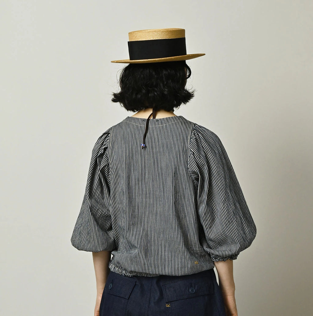 Komugi Denim Puff Blouse Nou