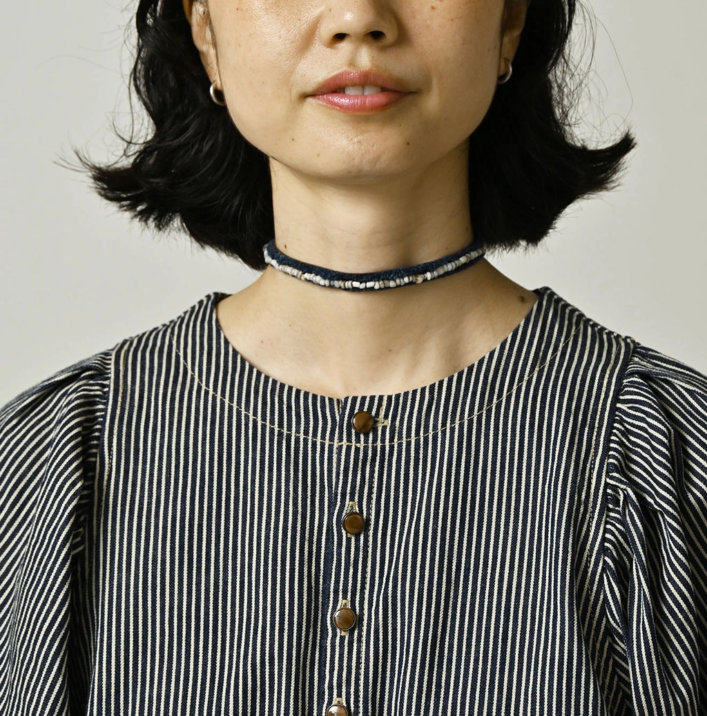 Komugi Denim Puff Blouse Nou