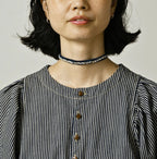 Komugi Denim Puff Blouse Nou