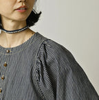 Komugi Denim Puff Blouse Nou