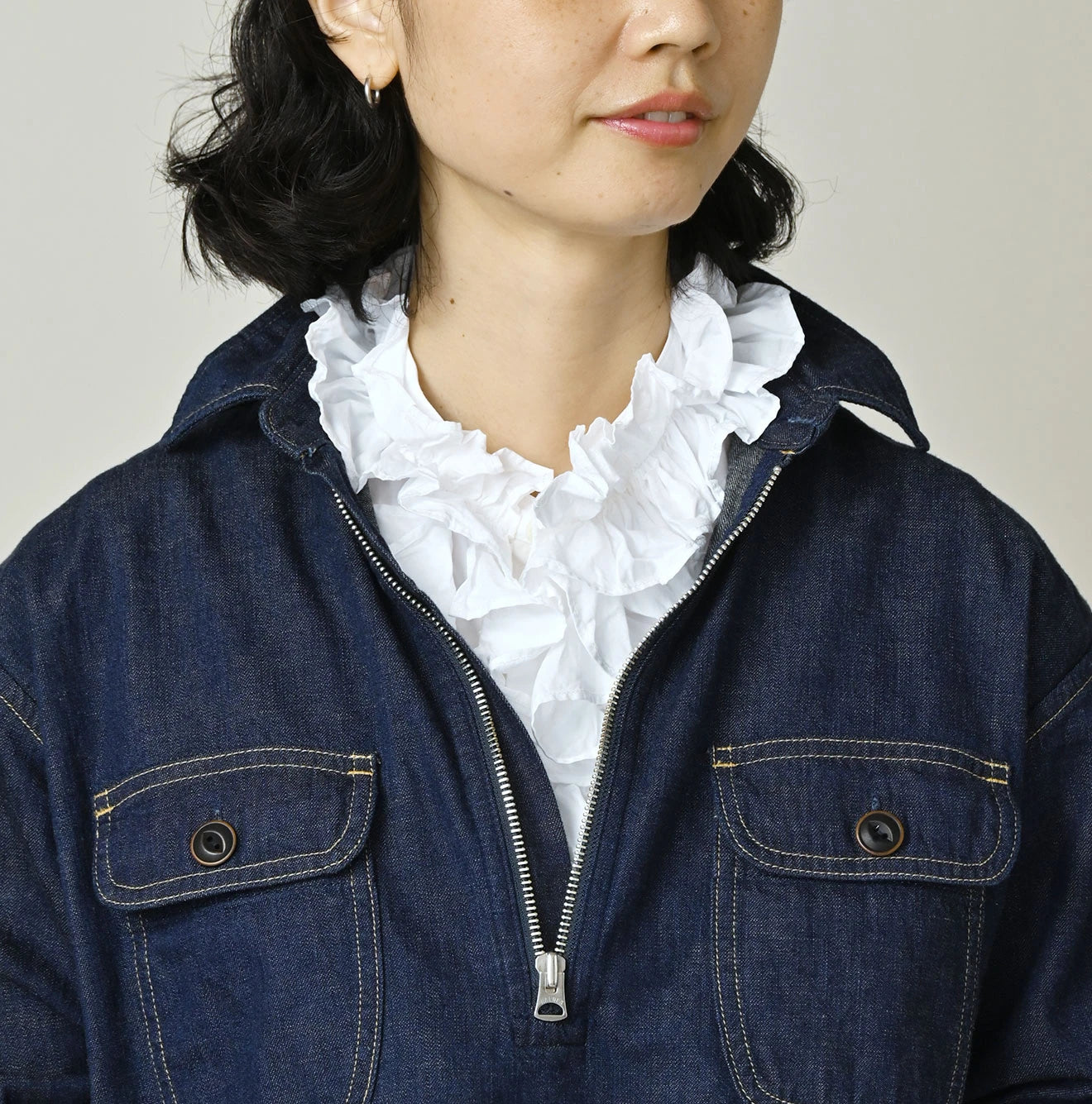Komugi Denim 908 Yama Pull Shirt Nou